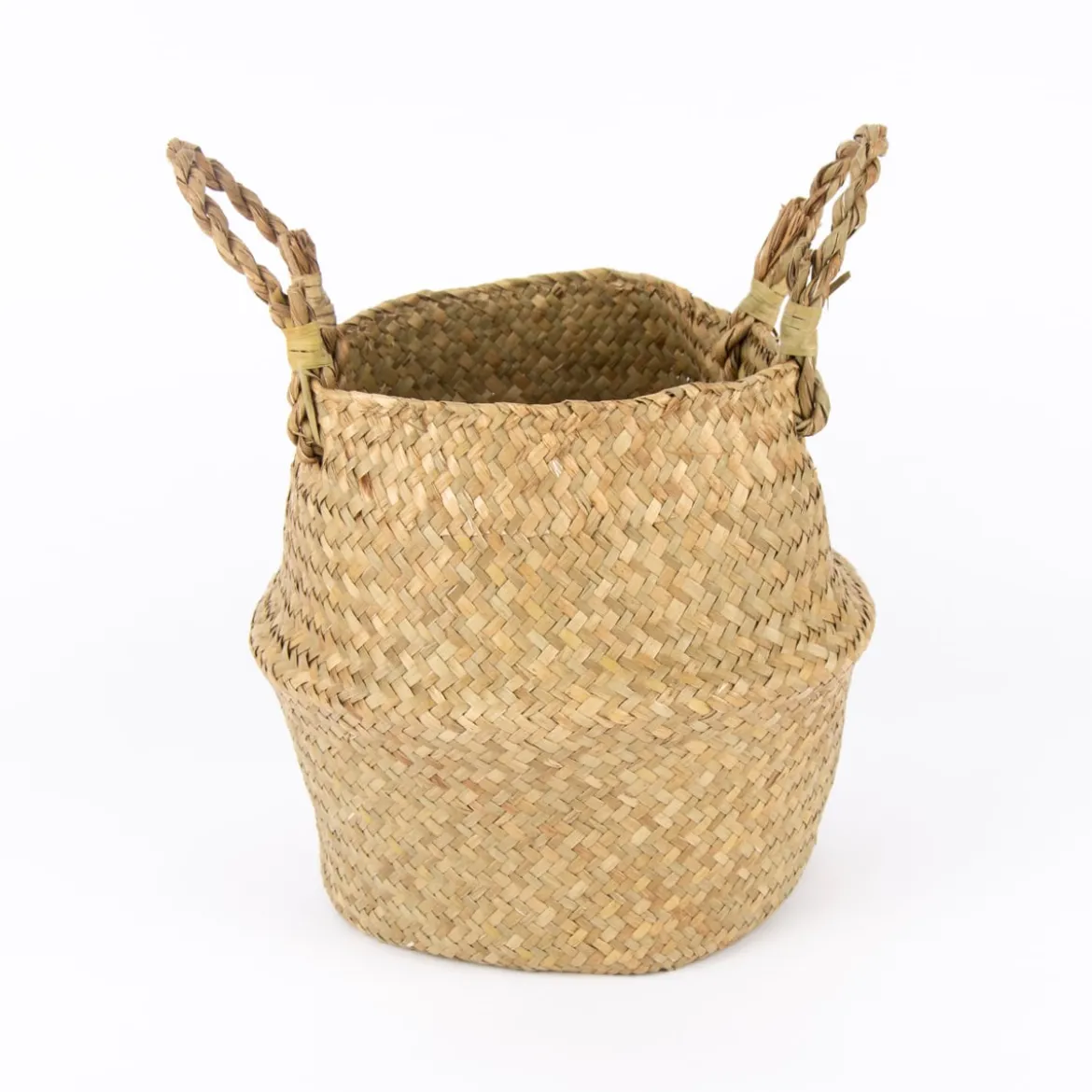 Creativ Company Korb aus Seegras mit Henkeln rund natur 27x27cm