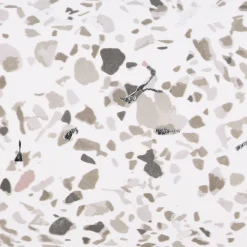 Creativ Company Lederpapier Bogen Terrazzo Muster weiß grau silberfarbig 49,5x100cm