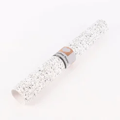 Creativ Company Lederpapier Bogen Terrazzo Muster weiß grau silberfarbig 49,5x100cm