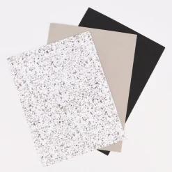 Creativ Company Lederpapier 3 Blatt verschiedene Designs Stärke 0,55mm weiß grau schwarz 21x27,5cm