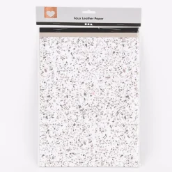 Creativ Company Lederpapier 3 Blatt verschiedene Designs Stärke 0,55mm weiß grau schwarz 21x27,5cm