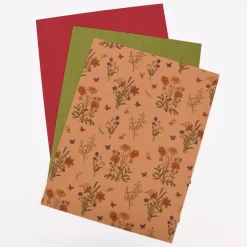 Creativ Company Lederpapier 3 Blatt verschiedene Designs Stärke 0,55mm natur grün rot 21x27,5cm