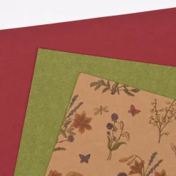 Creativ Company Lederpapier 3 Blatt verschiedene Designs Stärke 0,55mm natur grün rot 21x27,5cm