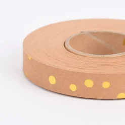 Creativ Company Lederpapierstreifen gepunktet natur goldfarbig Stärke 0,55mm 1,5x950cm