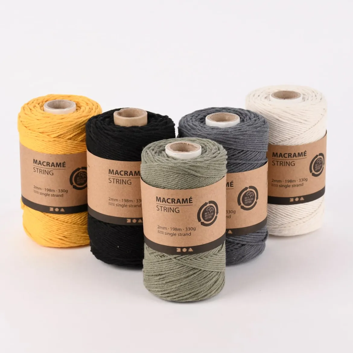 Creativ Company Makramee Kordel 2mm 198m 330g verschiedene Farben