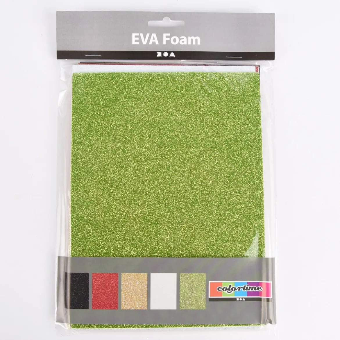 Creativ Company Moosgummi-Bögen Glitzer 5 verschiedene Farben selbstklebend A5 15x21cm