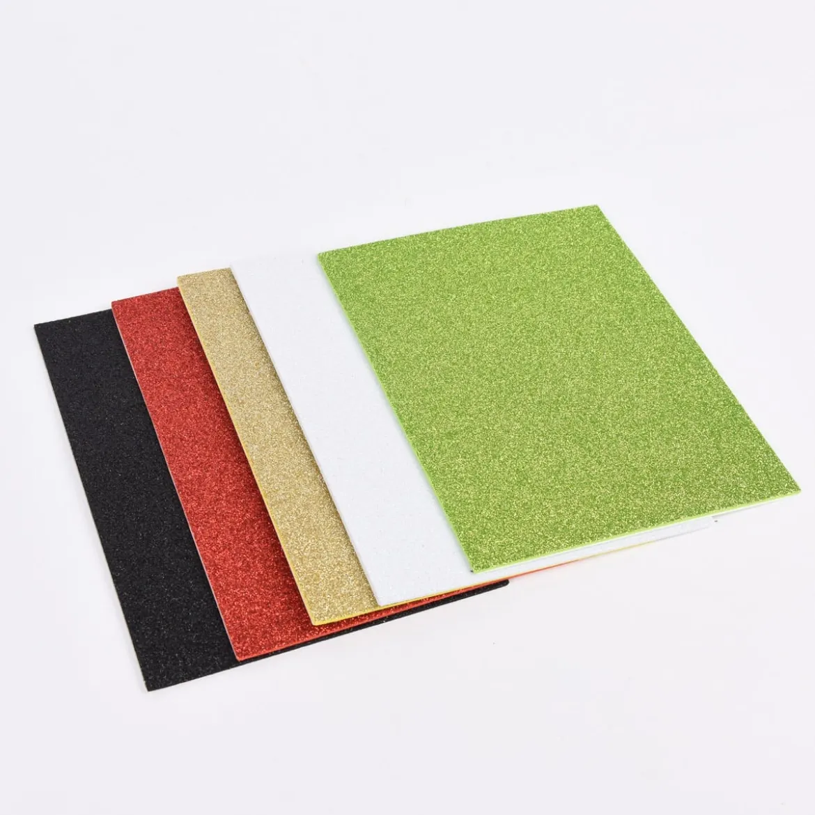 Creativ Company Moosgummi-Bögen Glitzer 5 verschiedene Farben selbstklebend A5 15x21cm