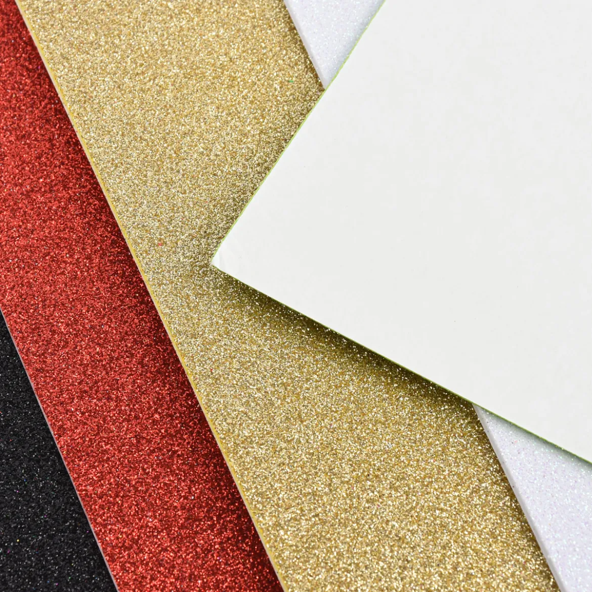 Creativ Company Moosgummi-Bögen Glitzer 5 verschiedene Farben selbstklebend A5 15x21cm