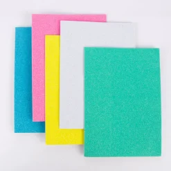 Creativ Company Moosgummi-Bögen Glitzer 5 verschiedene Farben pastell selbstklebend A5 15x21cm