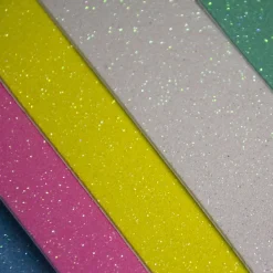 Creativ Company Moosgummi-Bögen Glitzer 5 verschiedene Farben pastell selbstklebend A5 15x21cm