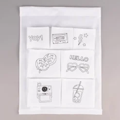 Creativ Company Organizer zum Aufhängen mit 7 Taschen Motive weiß schwarz 34x46cm