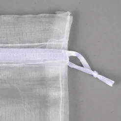 Creativ Company Organzabeutel mit Zugband 10er Pack weiß 6x10cm