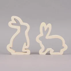Creativ Company Osterhasen Silhouetten Holz natur verschiedene Größen 2 Stück