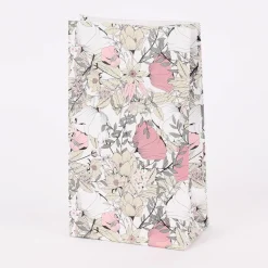 Creativ Company Papiertüte 8er Pack Blumen weiß beige rosa schwarz 12x21x6,3cm