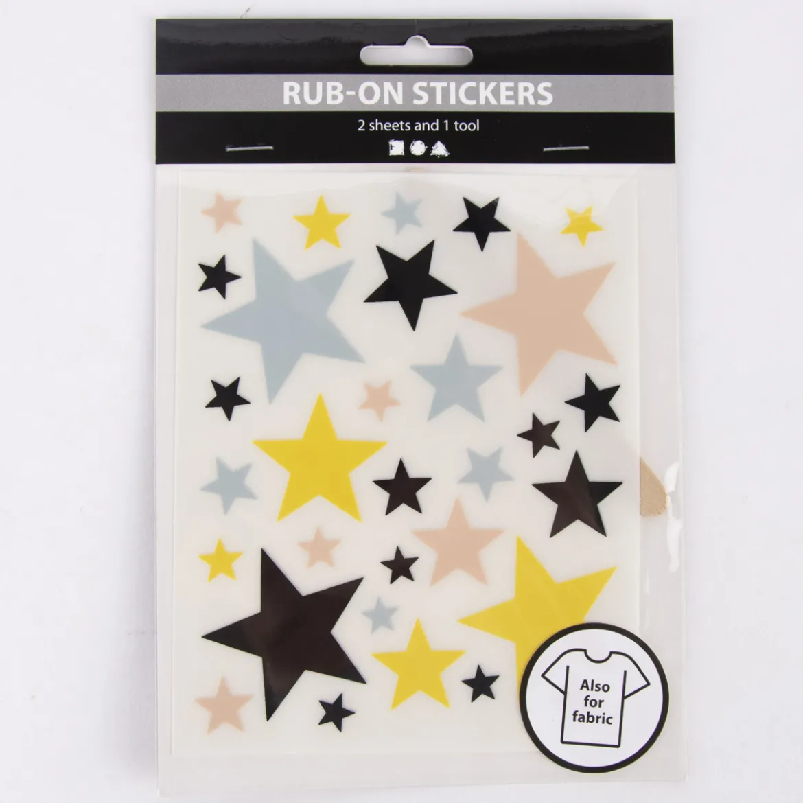 Creativ Company Rub-on Sticker Sterne bunt 2 Bögen 12x15,5cm