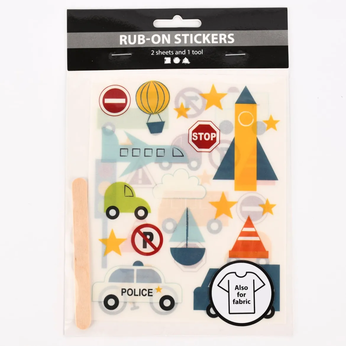 Creativ Company Rub On Sticker Transfer Sticker Fahrzeuge bunt