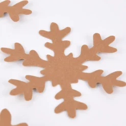 Creativ Company Schneesterne 16 Stück aus Lederpapier natur verschiedene Größen