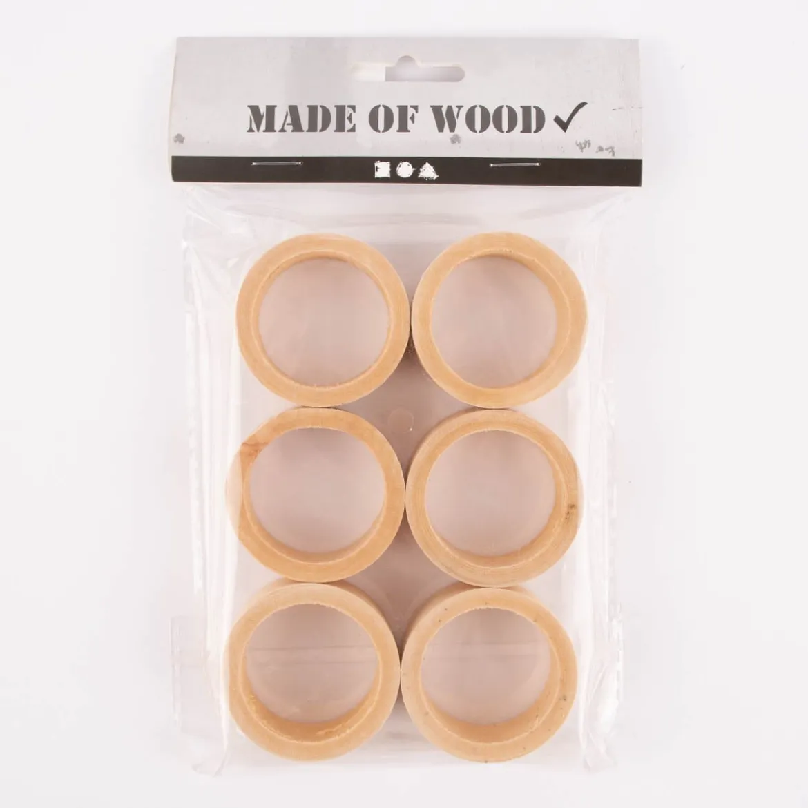 Creativ Company Serviettenringe Holz natur 4,5x2cm