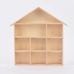 Creativ Company Setzkasten Haus mit 9 Fächern Holz 25,5x26x3,5cm