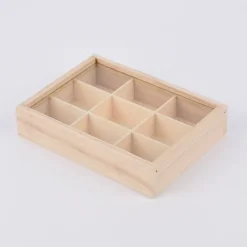 Creativ Company Setzkasten mit 9 Fächern Holz 17x13x3,5cm