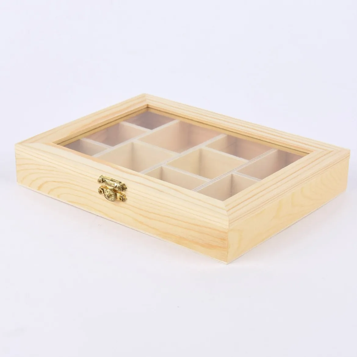 Creativ Company Setzkasten mit 10 Fächern Holz 15,5x20,5x3,5cm