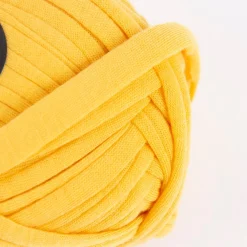 Creativ Company Spaghetti-Garn aus 100% Polyester gelb 35m lang 100g