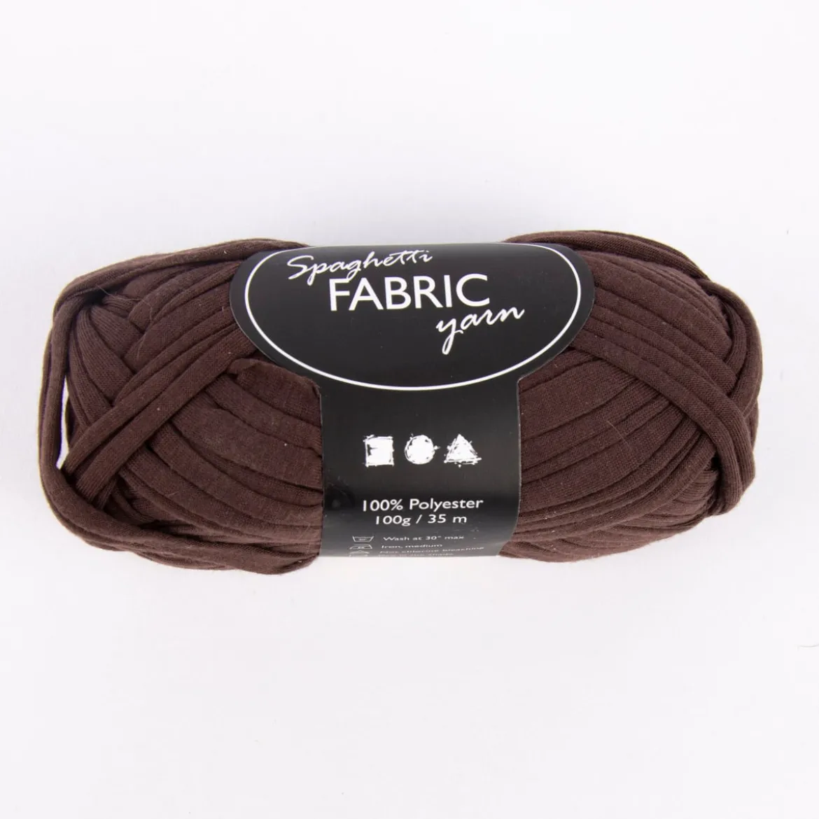 Creativ Company Spaghetti-Garn aus 100% Polyester braun 35m lang 100g