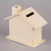Creativ Company Spardose Haus blanko Holz 10,5x10x5cm