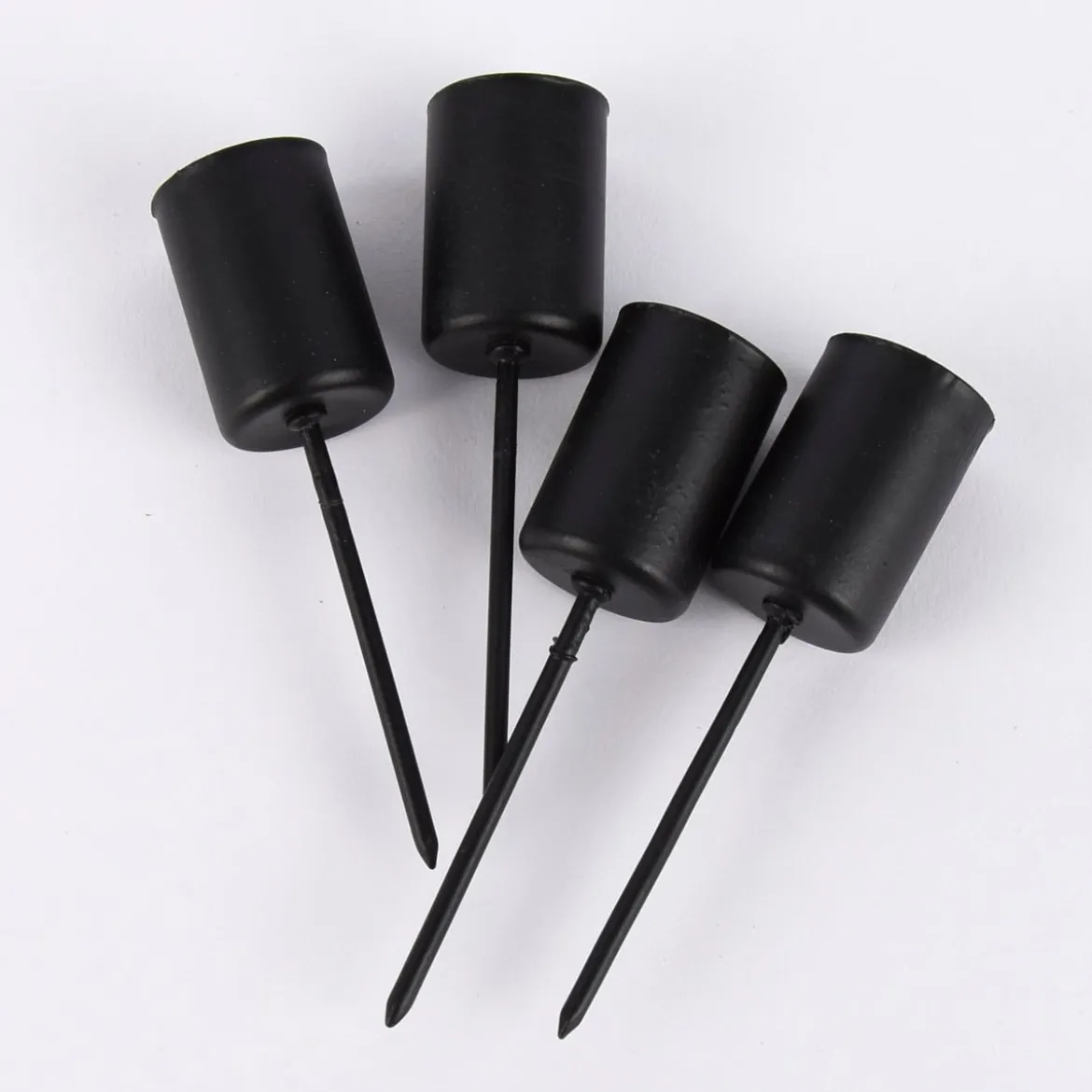 Creativ Company Stabkerzenhalter 4er Set rund zum Einpieksen Metall schwarz 9,5cm
