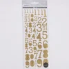 Creativ Company Sticker Zahlen Glitzer 2 Blatt goldfarbig 10x24cm