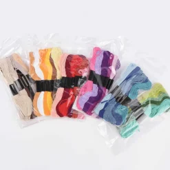 Creativ Company Stickgarn 6 Stück abgestimmte Farben Blautöne 1mmx8m