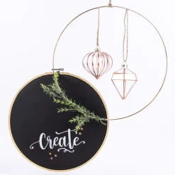 Creativ Company Stickrahmen rund mit Metallklammer Holz 25cm