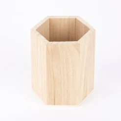 Creativ Company Stiftehalter sechseckig Holz 8x10,5cm