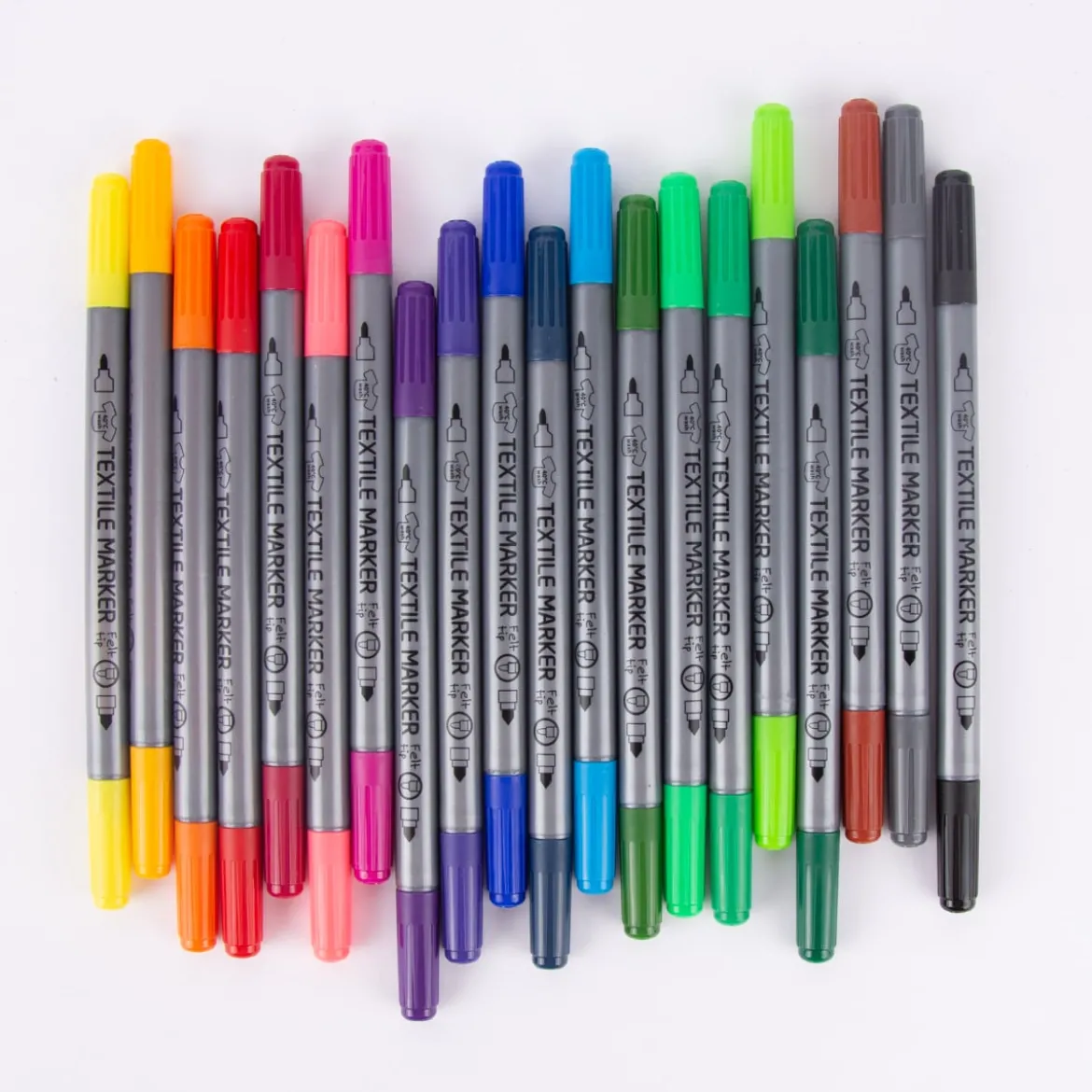 Creativ Company Textilmalstifte Set 20 Stück verschiedenfarbig Standardfarben