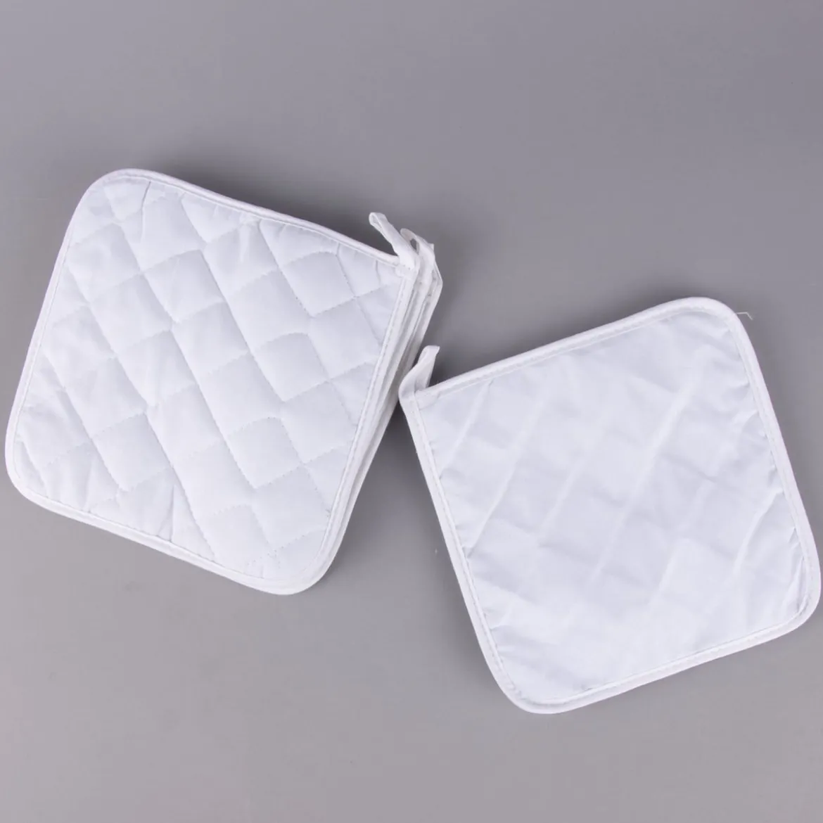 Creativ Company Topflappen Set 4 Stück aus Baumwolle weiß 20x20cm