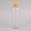 Creativ Company Trinkflasche Glas mit Bambusdeckel farblos 500ml