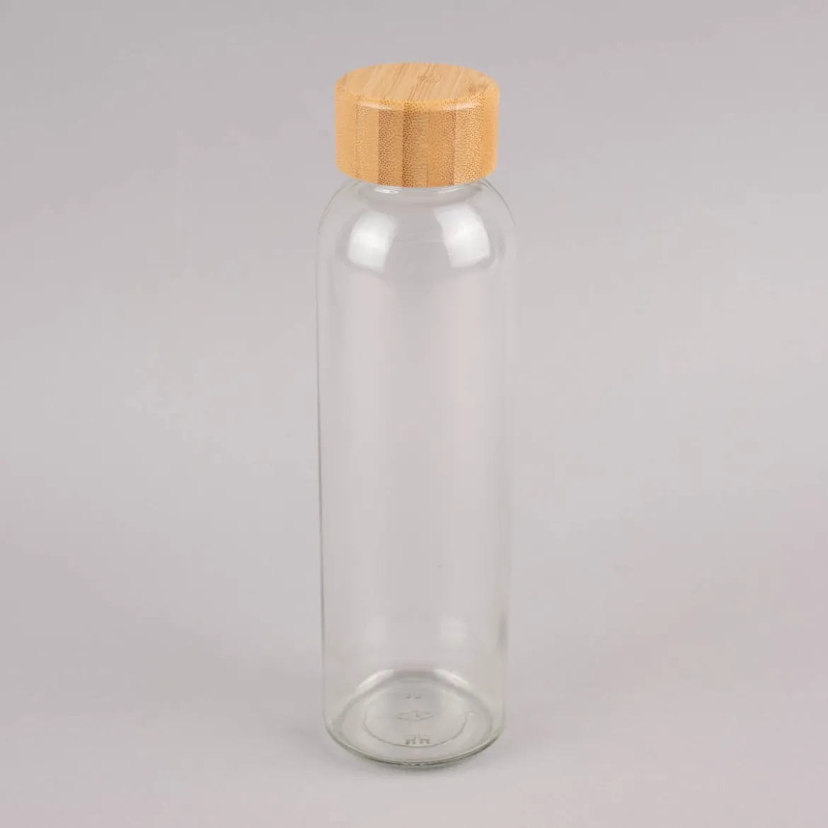 Creativ Company Trinkflasche Glas mit Bambusdeckel farblos 500ml