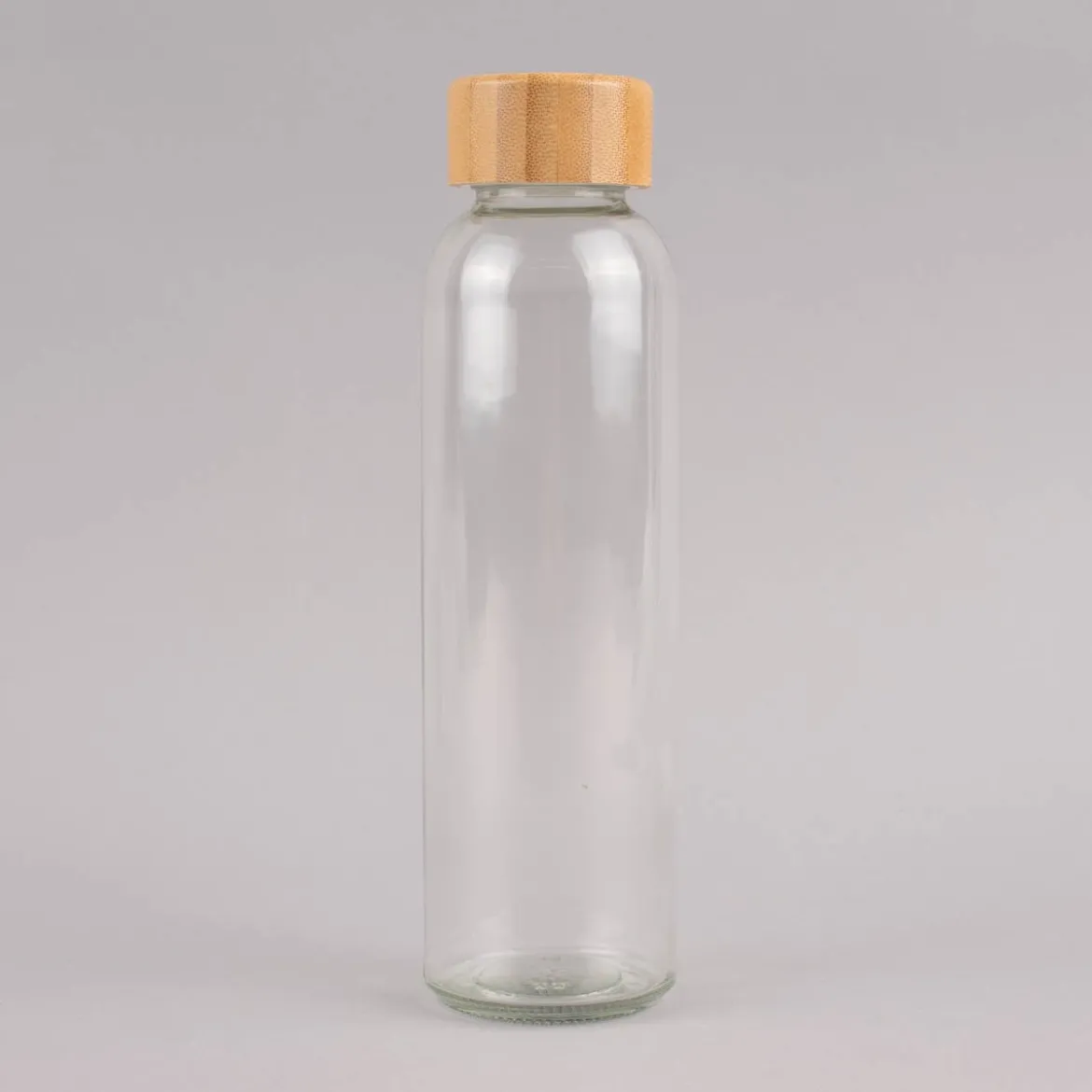 Creativ Company Trinkflasche Glas mit Bambusdeckel farblos 500ml
