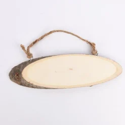 Creativ Company Türschild Baumschiebe blanko oval Holz 23x6cm