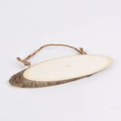 Creativ Company Türschild Baumschiebe blanko oval Holz 23x6cm