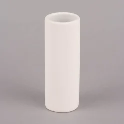 Creativ Company Vase Zylinder Terrakotta weiß 4x11cm