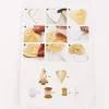 Creativ Company Weihnachtsbastelset für 3 Lederpapierhänger goldfarbig