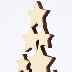 Creativ Company Weihnachtsbaum aus Sternen Holz natur 14,5x19,5cm
