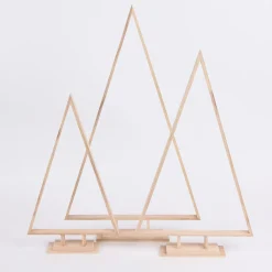 Creativ Company Weihnachtsbäume 3 Stück verschieden groß Holz natur 35x60cm