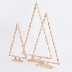 Creativ Company Weihnachtsbäume 3 Stück verschieden groß Holz natur 35x60cm