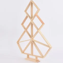 Creativ Company Weihnachtsbaum geometrisch Holz natur 47x60cm