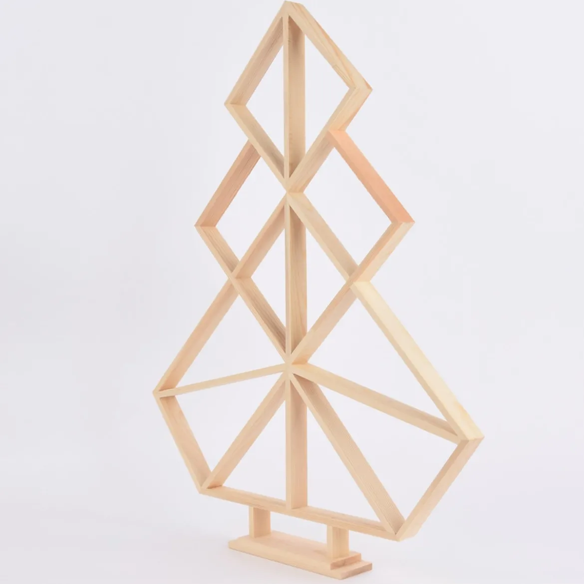 Creativ Company Weihnachtsbaum geometrisch Holz natur 47x60cm