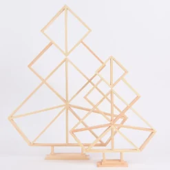 Creativ Company Weihnachtsbaum geometrisch Holz natur 47x60cm