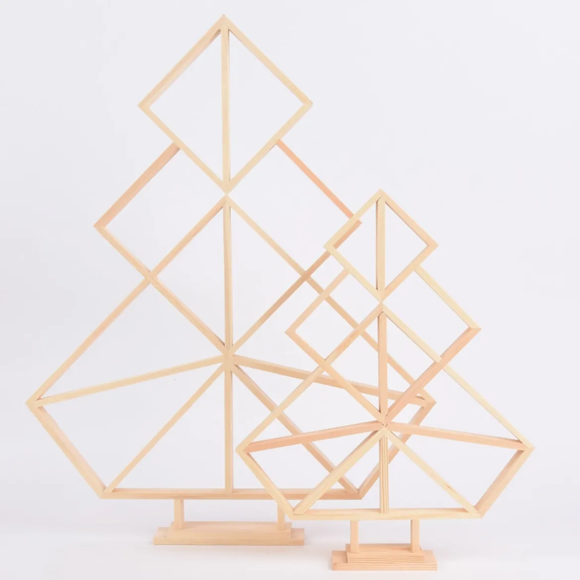 Creativ Company Weihnachtsbaum geometrisch Holz natur 47x60cm