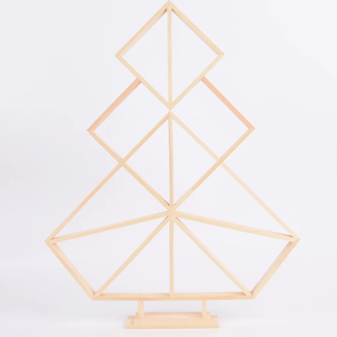 Creativ Company Weihnachtsbaum geometrisch Holz natur 47x60cm